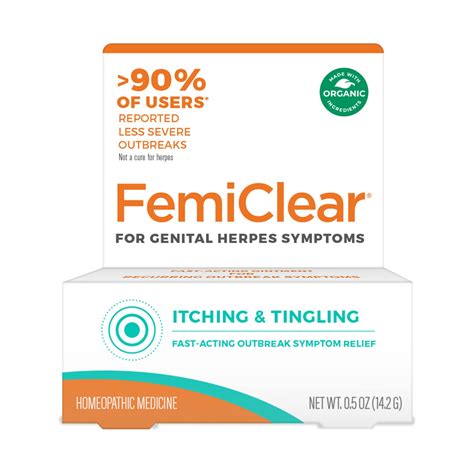 A person may treat a yeast infection and genital herpes with over-the-counter medicines, such as <b>FemiClear</b>. . Is femiclear supposed to burn